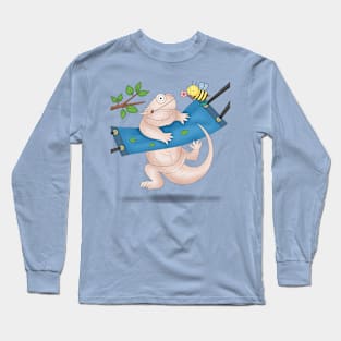 Iguana hanging on hammock Long Sleeve T-Shirt